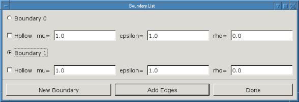 Editing Boundaries Dialog