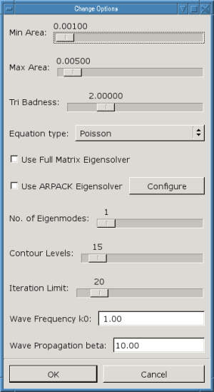 Solve Options Dialog