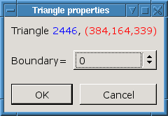 Triangle Info Dialog